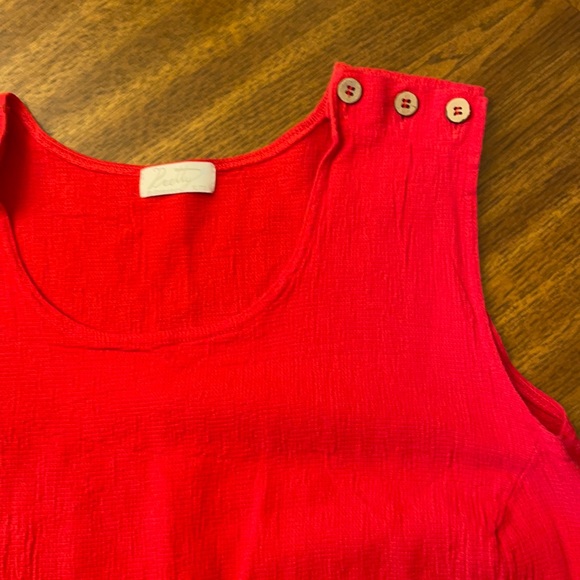 Pretty 100% cotton red dress - Picture 2 of 5